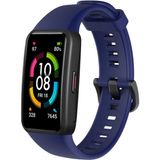 Mobaxaksesuar Huawei Band 6 Kordon 1-1 Uyumlu Silikon Kopçaklı Kordon Lacivert - Huw Band 6