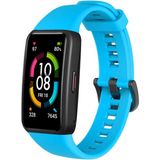 Mobaxaksesuar Huawei Band 6 Kordon 1-1 Uyumlu Silikon Kopçaklı Kordon Mavi - Huw Band 6