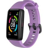 Mobaxaksesuar Huawei Band 6 Kordon 1-1 Uyumlu Silikon Kopçaklı Kordon Mor - Huw Band 6