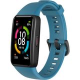Mobaxaksesuar Huawei Band 6 Kordon 1-1 Uyumlu Silikon Kopçaklı Kordon Petrol Mavisi - Huw Band 6