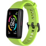 Mobaxaksesuar Huawei Band 6 Kordon 1-1 Uyumlu Silikon Kopçaklı Kordon Yeşil - Huw Band 6