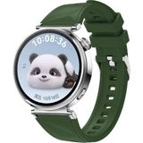 MobaxAksesuar Huawei Watch GT 6/5/4 41mm -GT 5 Pro 42mm Kordon Prizma Fluoroelastomer Strap Kauçuk Kayış 129 - Koyu Yeşil - Huw GT4 41mm