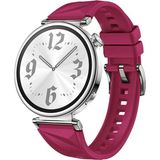 MobaxAksesuar Huawei Watch GT 6/5/4 41mm -GT 5 Pro 42mm Kordon Prizma Fluoroelastomer Strap Kauçuk Kayış 129 - Şarap Kırmızısı - Huw GT4 41mm