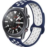 MobaxAksesuar Huawei Watch GT 6/5/4/3/2 Pro 46mm Ultimate SE Elite Kordon Delikli Spor Kordon - Mavi - Beyaz - Huw 22mm