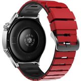 MobaxAksesuar Huawei Watch Gt 6/5/4/3/2 Pro 46MM Ultimate Se Elite Kordon Double Soft Yumuşak Silikon Band Str-27 - Kırmızı - Siyah - Huw 22mm