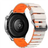 MobaxAksesuar Huawei Watch Gt 6/5/4/3/2 Pro 46MM Ultimate Se Elite Kordon Double Soft Yumuşak Silikon Band Str-27 - Starlight - Turuncu - Huw 22mm