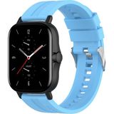 MobaxAksesuar Huawei Watch GT 6/5/4/3/2 Pro 46mm Ultimate SE Elite Kordon Silikon Dalga Desen Şerit Band 23 - Açık Mavi - Huw 22mm