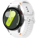 MobaxAksesuar Huawei Watch Gt Gt2 Gt3 Gt4 42MM/HONOR Magic 2 20MM Kordon Dekoratif Örgü Çizgili Spor Silikon Kayış - Huw 20mm - Beyaz