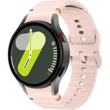 MobaxAksesuar Huawei Watch Gt Gt2 Gt3 Gt4 42MM/HONOR Magic 2 20MM Kordon Dekoratif Örgü Çizgili Spor Silikon Kayış - Huw 20mm - Pembe