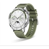 MobaxAksesuar Huawei Watch Gt Gt2 Gt3 Gt4 42MM/HONOR Magic 2 Kordon Lansman Kumaş Dikişli Silikon 102 - Yeşil - Huw 20mm