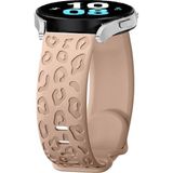 MobaxAksesuar Huawei Watch Gt Gt2 Gt3 Gt4 42MM/MAGIC 2/amazfit 20MM Kordon Leopar Desen Yumuşak Silikon Kordon - Huw 20mm - Krem