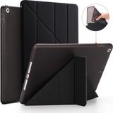 MobaxAksesuar iPad 2 3 4 Kılıf Trifolding Arkası Silikon Smart A1395 A1396 A1397 A1416 A1430 A1403 A1458 A1459-460 - iPad 2-3-4 - Siyah