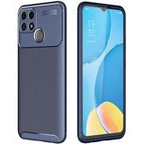 MobaxAksesuar Oppo A15 Kılıf Karbon Silikon Case - Lacivert