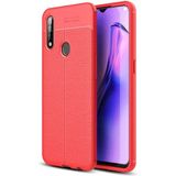 MobaxAksesuar Oppo A31 Kılıf Deri Tarzı Niss Silikon Case - Kırmızı