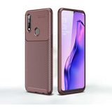 MobaxAksesuar Oppo A31 Kılıf Karbon Silikon Case - Kahverengi