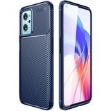 MobaxAksesuar Oppo A96 4g Kılıf Karbon Silikon Case Kapak - Lacivert
