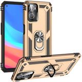 MobaxAksesuar Oppo A96 4g Kılıf Yüzüklü Zırh Tank Vega - Gold