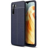 MobaxAksesuar Oppo Reno 3 Kılıf Deri Tarzı Niss Silikon Case - Lacivert