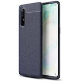 MobaxAksesuar Oppo Reno 3 Pro 5g Kılıf Deri Tarzı Niss Silikon Case - Lacivert