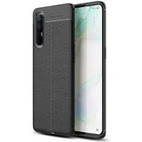 MobaxAksesuar Oppo Reno 3 Pro 5g Kılıf Deri Tarzı Niss Silikon Case - Siyah