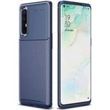 MobaxAksesuar Oppo Reno 3 Pro 5g Kılıf Karbon Silikon Case - Lacivert - Oppo Reno3Pro 5G