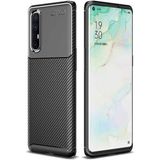 MobaxAksesuar Oppo Reno 3 Pro 5g Kılıf Karbon Silikon Case - Siyah - Oppo Reno3Pro 5G