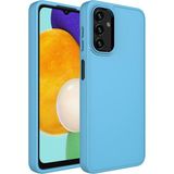 MobaxAksesuar Samsung Galaxy A04 Kılıf Metal Çerçeve Lansman Silikon Kapak - Sierra Mavisi