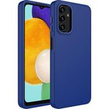 MobaxAksesuar Samsung Galaxy A04S Kılıf Metal Çerçeve Lansman Silikon Kapak - Lacivert