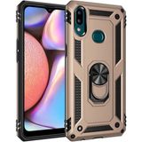 MobaxAksesuar Samsung Galaxy A10S Kılıf Yüzüklü Zırh Tank Vega - Gold - Glx A10s