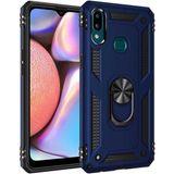 MobaxAksesuar Samsung Galaxy A10S Kılıf Yüzüklü Zırh Tank Vega - Mavi - Glx A10s
