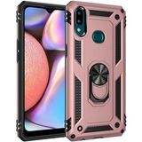 MobaxAksesuar Samsung Galaxy A10S Kılıf Yüzüklü Zırh Tank Vega - Rose Gold - Glx A10s
