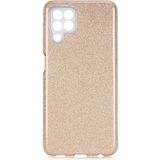 MobaxAksesuar Samsung Galaxy A22 4g Kılıf Simli Parlak Shining Kapak Gold