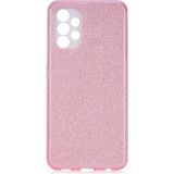 MobaxAksesuar Samsung Galaxy A33 Kılıf Simli Parlak Shining Kapak - Rose Gold - Galaxy A33 5G
