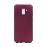 Mobaxaksesuar Samsung Galaxy A8 2018 Kılıf Soft Mat Premier Case - Mürdüm
