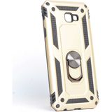 MobaxAksesuar Samsung Galaxy J4 Plus Kılıf Yüzüklü Zırh Tank Vega - Gold - Glx J4Plus