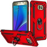 MobaxAksesuar Samsung Galaxy Note 5 Kılıf Yüzüklü Zırh Tank Vega - Kırmızı - Glx Note5