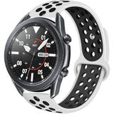MobaxAksesuar Samsung Galaxy Watch 3 45MM Kordon Nike Spor Kordon - Beyaz - Siyah - Glx 3 45mm