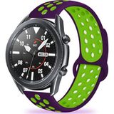 MobaxAksesuar Samsung Galaxy Watch 3 45MM Kordon Nike Spor Kordon - Mor - Yeşil - Glx 3 45mm