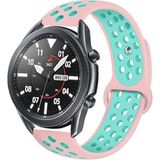 MobaxAksesuar Samsung Galaxy Watch 3 45MM Kordon Nike Spor Kordon - Pembe - Yeşil - Glx 3 45mm
