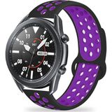 MobaxAksesuar Samsung Galaxy Watch 3 45MM Kordon Nike Spor Kordon - Siyah - Mor - Glx 3 45mm