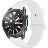 MobaxAksesuar samsung Galaxy Watch 3 45MM Kordon Silikon Spor Kordon Beyaz - Glx 3 45mm