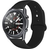 MobaxAksesuar samsung Galaxy Watch 3 45MM Kordon Silikon Spor Kordon Siyah - Glx 3 45mm