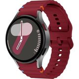MobaxAksesuar Samsung Galaxy Watch 4 5 6 7 Fe 40 40 44 Classic 42 43 46 47 mm Kordon Dekoratif Örgü Çizgili Spor Silikon Kayış - Glx 4-5-6-7 - Mürdüm