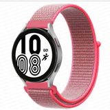 MobaxAksesuar Samsung Galaxy Watch 4 5 6 7 FE 40 40 44 Classic 42 43 46 47 mm Kordon Hasır Kordon 1-1 Uyumlu Klips - Neon Pembe - Glx 4-5-6-7