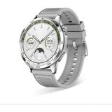 MobaxAksesuar Samsung Galaxy Watch 4 5 6 7 Fe 40 40 44 Classic 42 43 46 47 mm Kordon Lansman Kumaş Dikişli Silikon 102 - Gri - Glx 4-5-6-7