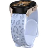 MobaxAksesuar Samsung Galaxy Watch 4 5 6 7 Fe 40 40 44 Classic 42 43 46 47 mm Kordon Leopar Desen Yumuşak Silikon Kordon - Gökyüzü Mavisi - Glx 4-5-6-7