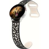 MobaxAksesuar Samsung Galaxy Watch 4 5 6 7 Fe 40 40 44 Classic 42 43 46 47 Mm Kordon Leopar Desen Yumuşak Silikon Kordon - Starlight - Siyah - Glx 4-5-6-7