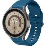 MobaxAksesuar Samsung Galaxy Watch 4 5 6 7 FE 40 40 44 Classic 42 43 46 47 mm Kordon Wave Dalgalı Silikon Kordon - Petrol Mavisi - Glx 4-5-6-7