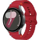MobaxAksesuar Samsung Galaxy Watch 4 5 6 7 Fe 40 44 Classic 42 43 46 47 mm Kordon Dekoratif Örgü Çizgili Spor Silikon Kayış - Glx 4-5-6-7 - Clementine