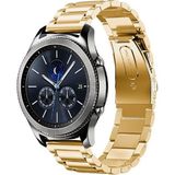 MobaxAksesuar Samsung Galaxy Watch 46mm / 3 45mm / Gear S3 Kordon Klipsli Metal Kordon 04 - Gold - Sam 22mm